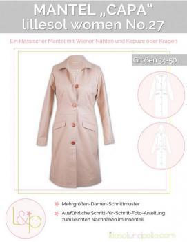 Papierschnittmuster - Mantel Capa No.27 - Damen- Lillesol & Pelle